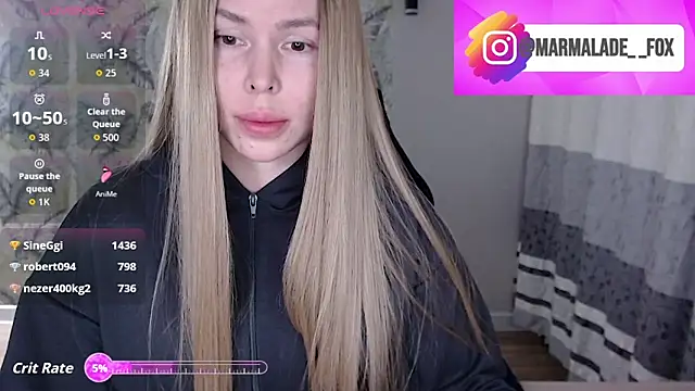 Marmalade Fox online show from April 7, 2026, 3:47 pm