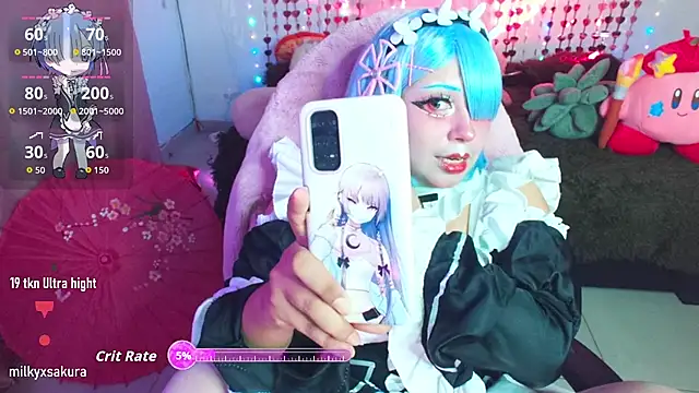 Snapshot of MilkyXSakura chatting on February 15, 2026, 2:56 am MilkyXSakura online show from February 15, 2026, 2:56 am