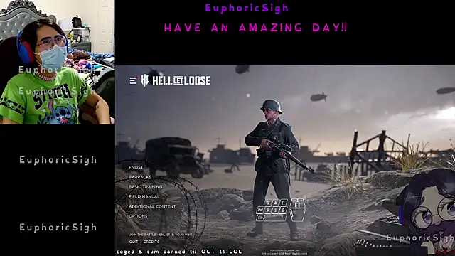 EuphoricSigh online show from July 13, 2026, 5:56 pm