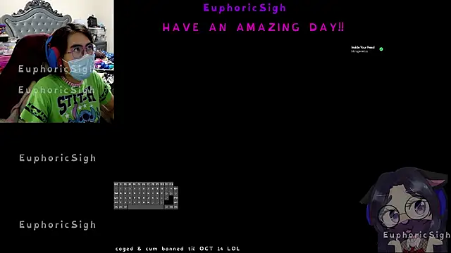 EuphoricSigh online show from July 14, 2026, 4:39 am