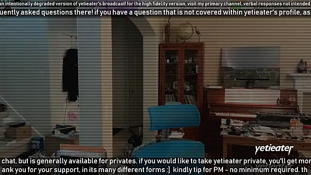 Snapshot of yetieater chatting on January 16, 2025, 8:46 pm yetieater online show from January 16, 2025, 8:46 pm