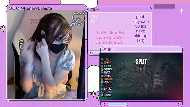 HoneyyCeleste online show from July 27, 2026, 6:26 pm