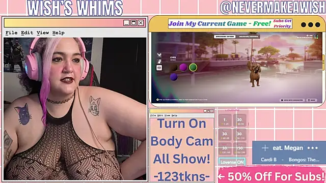 nevermakeawish online show from July 12, 2026, 9:54 am