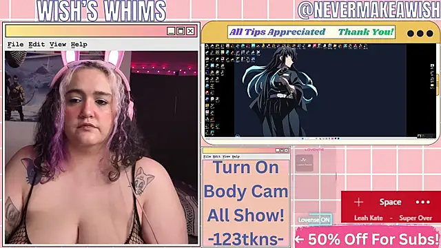 nevermakeawish online show from July 18, 2026, 10:57 am
