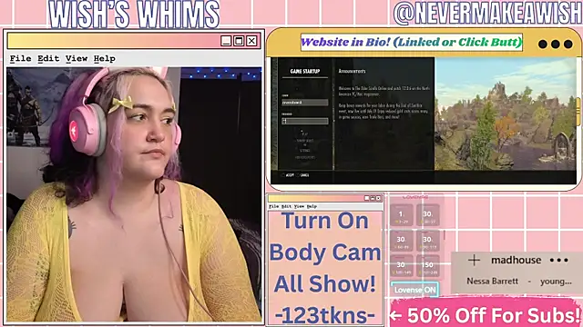 nevermakeawish online show from July 8, 2026, 10:49 am