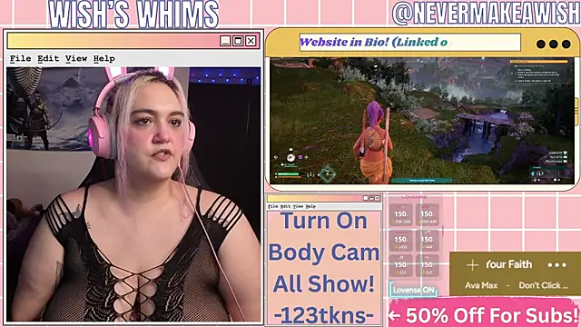 nevermakeawish online show from July 28, 2026, 10:45 am