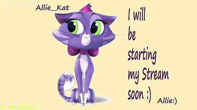 Allie Kat online show from August 8, 2026, 2:35 pm
