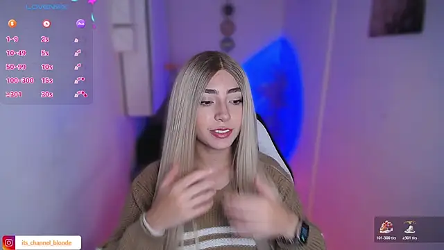 channel blondee online show from March 13, 2026, 8:25 pm