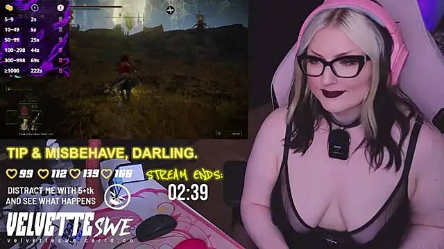 VelvetteSWE online show from August 2, 2026, 8:12 am