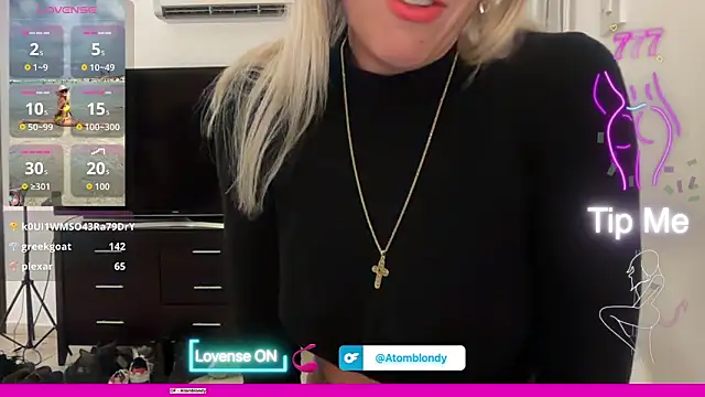 AtomBlondy online show from March 18, 2026, 7:59 pm