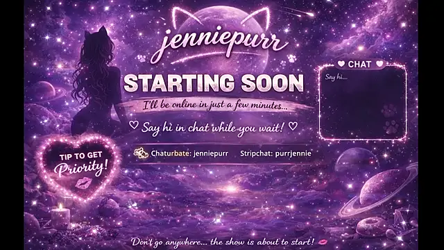 Snapshot of purrjennie chatting on March 30, 2026, 6:26 am purrjennie online show from March 30, 2026, 6:26 am