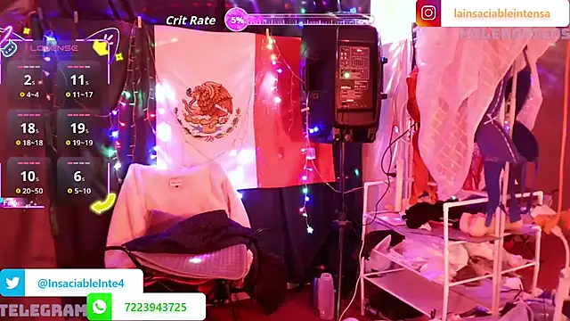 Snapshot of LaInsaciableIntensa chatting on March 1, 2026, 1:27 am LaInsaciableIntensa online show from March 1, 2026, 1:27 am