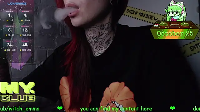 Witch Emma online show from October 25, 2025, 8:57 am