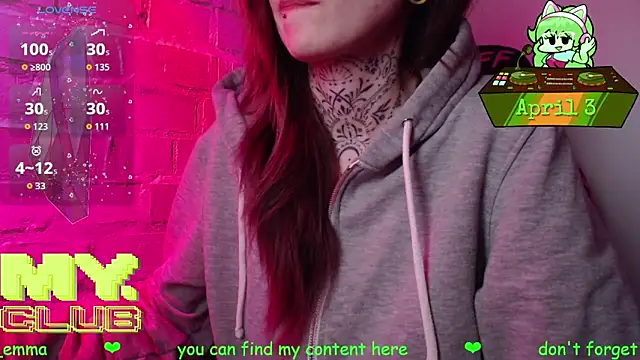 Witch Emma online show from April 3, 2026, 9:16 am