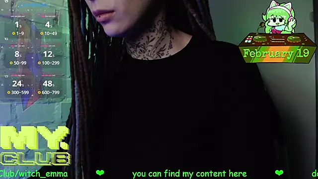 Witch Emma online show from February 19, 2026, 7:27 am