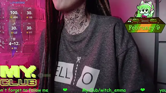 Witch Emma online show from February 9, 2026, 7:34 pm