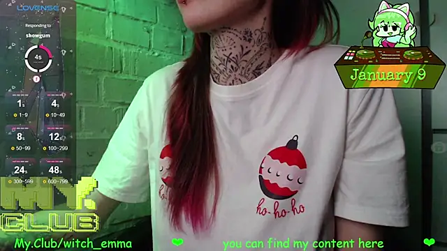 Witch Emma online show from January 9, 2026, 8:05 pm